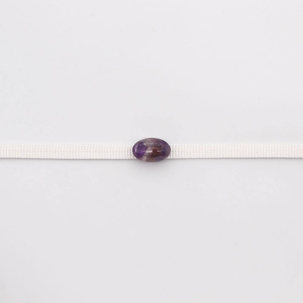 天然石帯留(ファントムアメジスト)