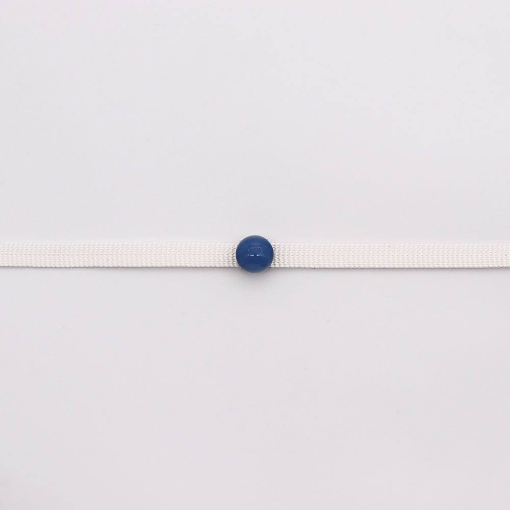 天然石帯留(ブルーカルセドニー)