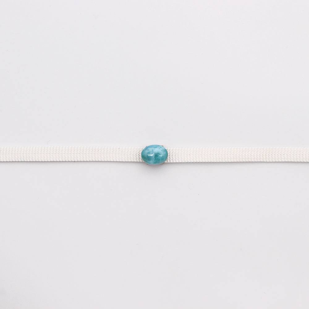 天然石帯留(ラリマー)