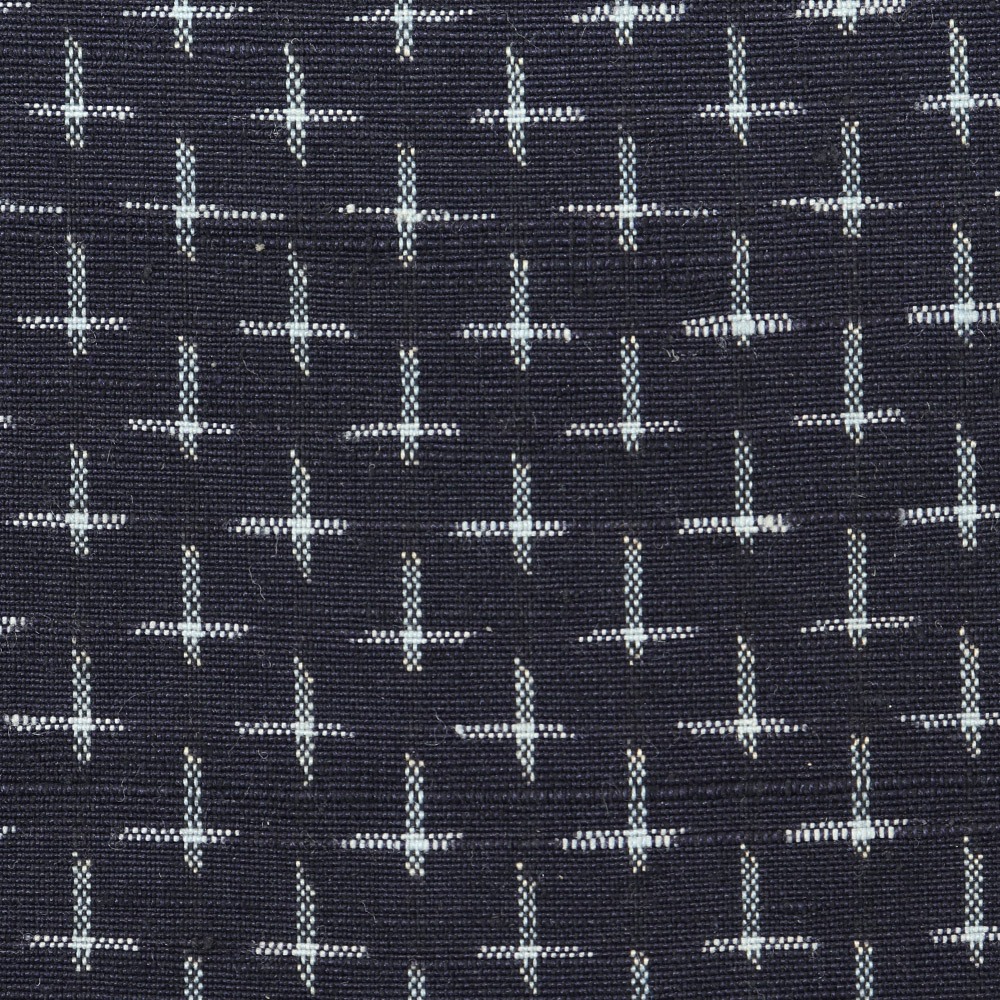 真綿紬（十字絣）：濃藍『手織り絣 真綿つむぎ』