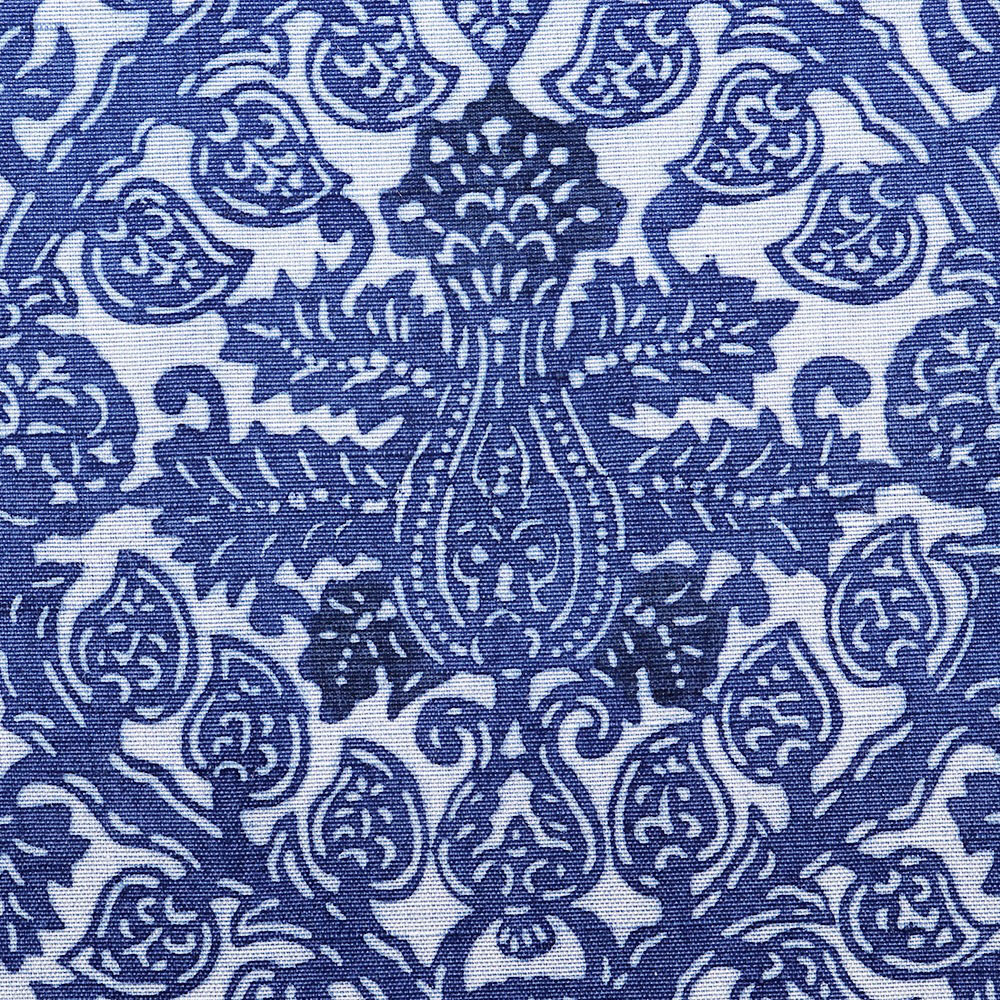 正藍染め紬（アラベスク）：青『衣草紙』