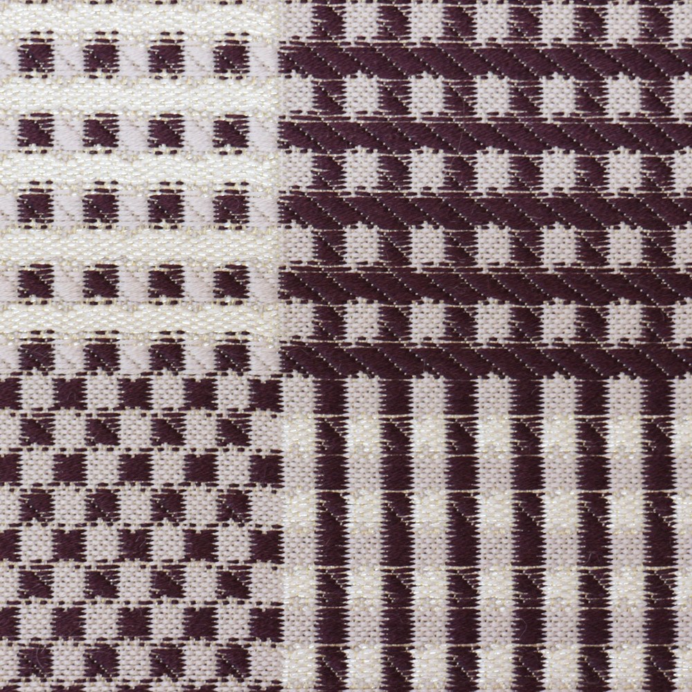 博多紋八寸名古屋帯（ブロック市松）：茶【協和織工場×いち利】