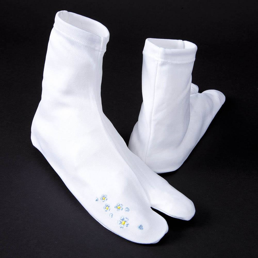 刺繍ストレッチ足袋(桜)『たび姫』