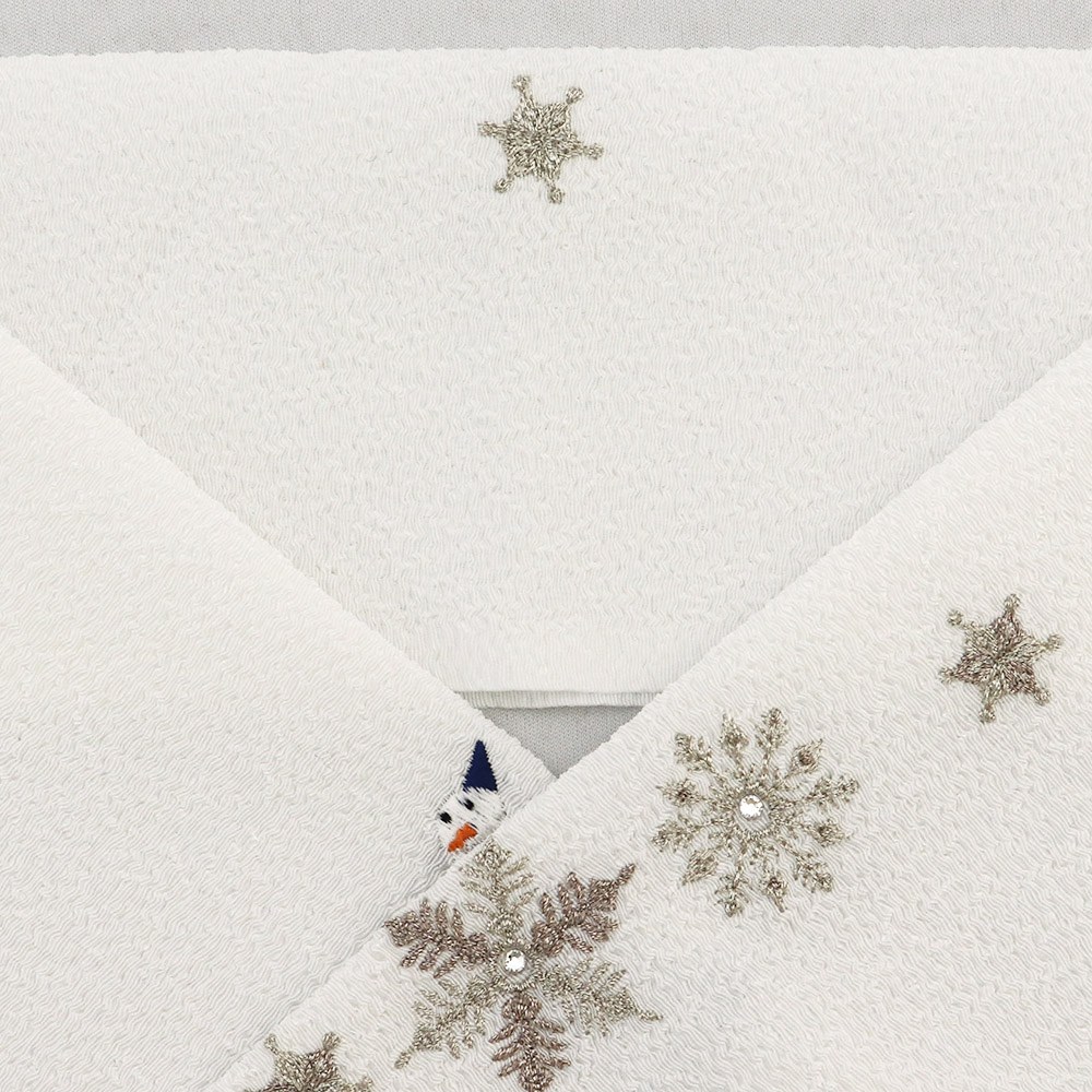 クリスマス刺繍半衿（雪だるま）【ミヤコレ】