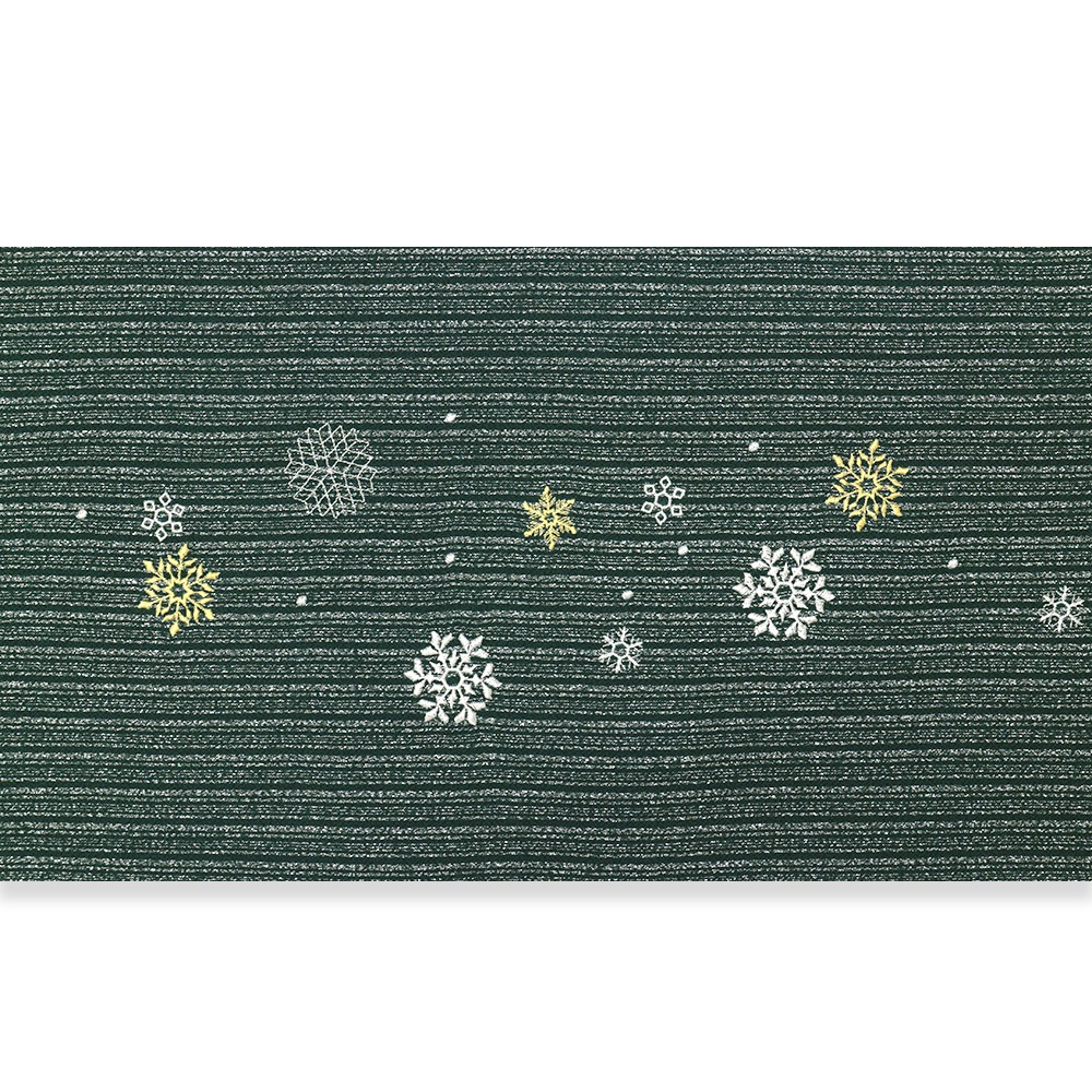 刺繍帯揚（雪の結晶）：緑【ミヤコレ】