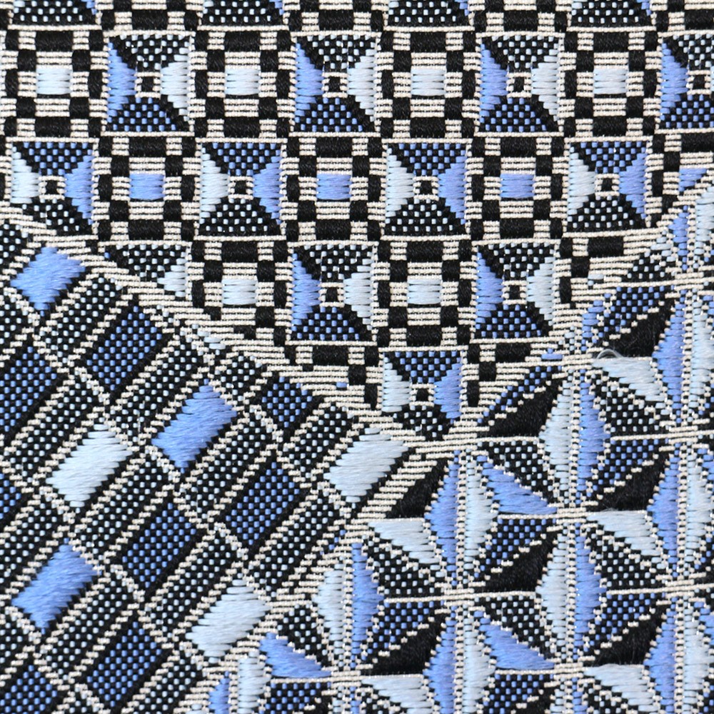 西陣八寸名古屋帯（裂取り）：黒×青【大光織物】: 帯｜着物（きもの）通販サイト いち利モール