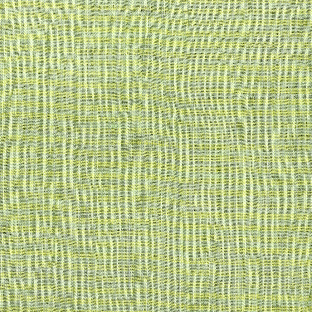 本麻近江ちぢみ（横縞）：黄緑