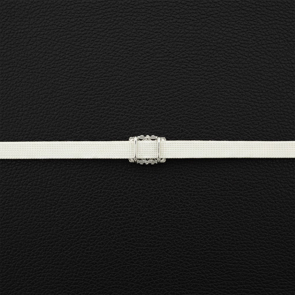 ラインストーン帯留(スクエア)『花しおり』【大原商店】