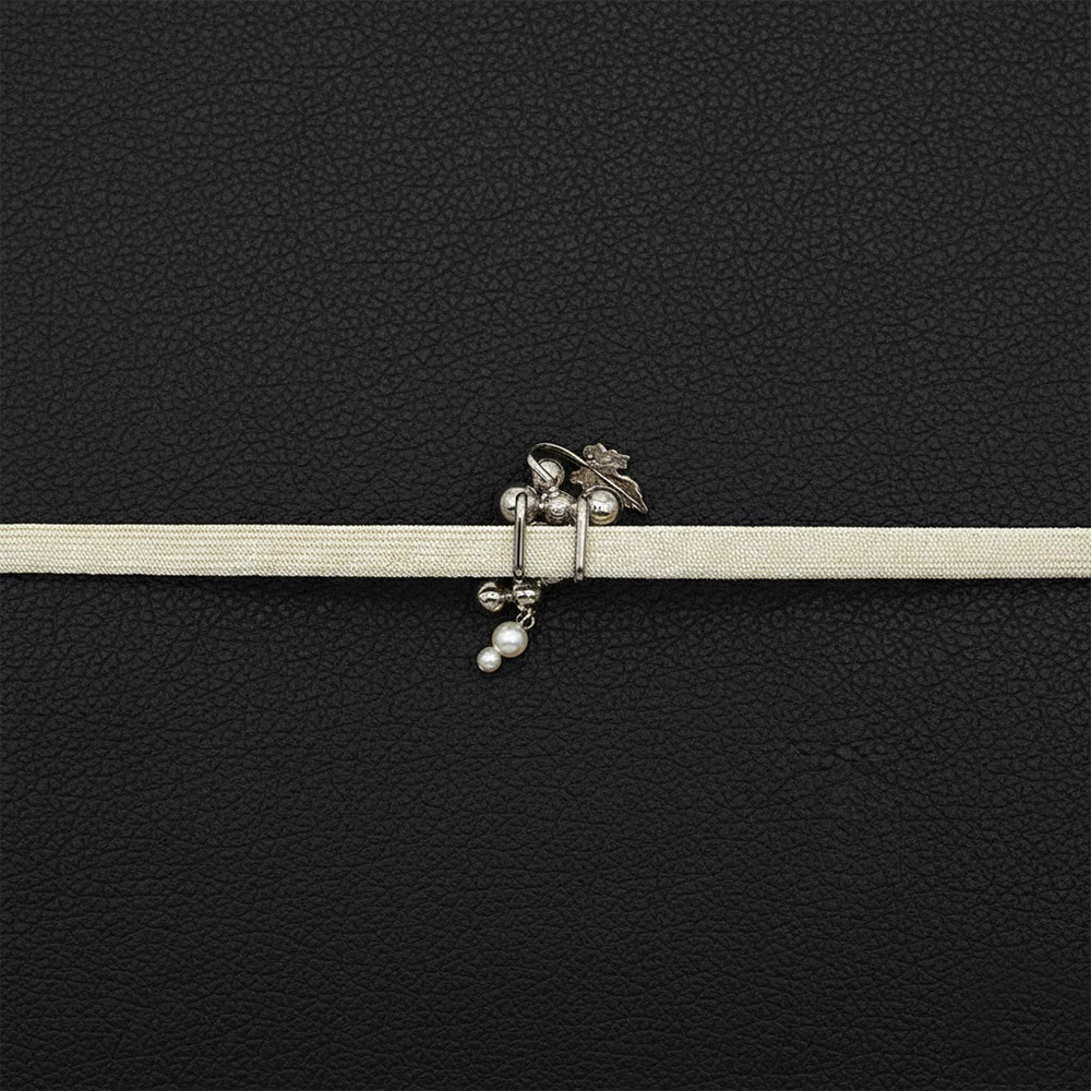 パール帯留(重ね葡萄)『花しおり』【大原商店】