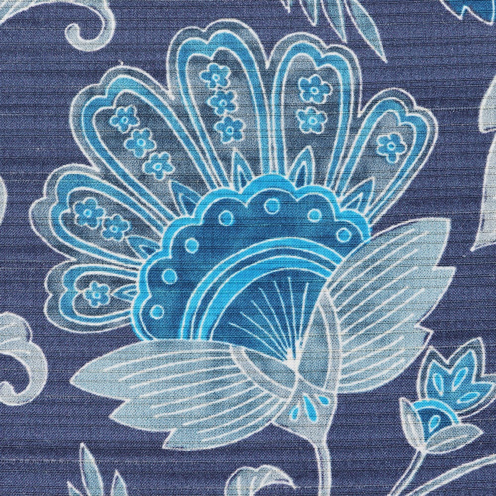 大島紬袋帯(アタカス地/唐花)【大迫織物】