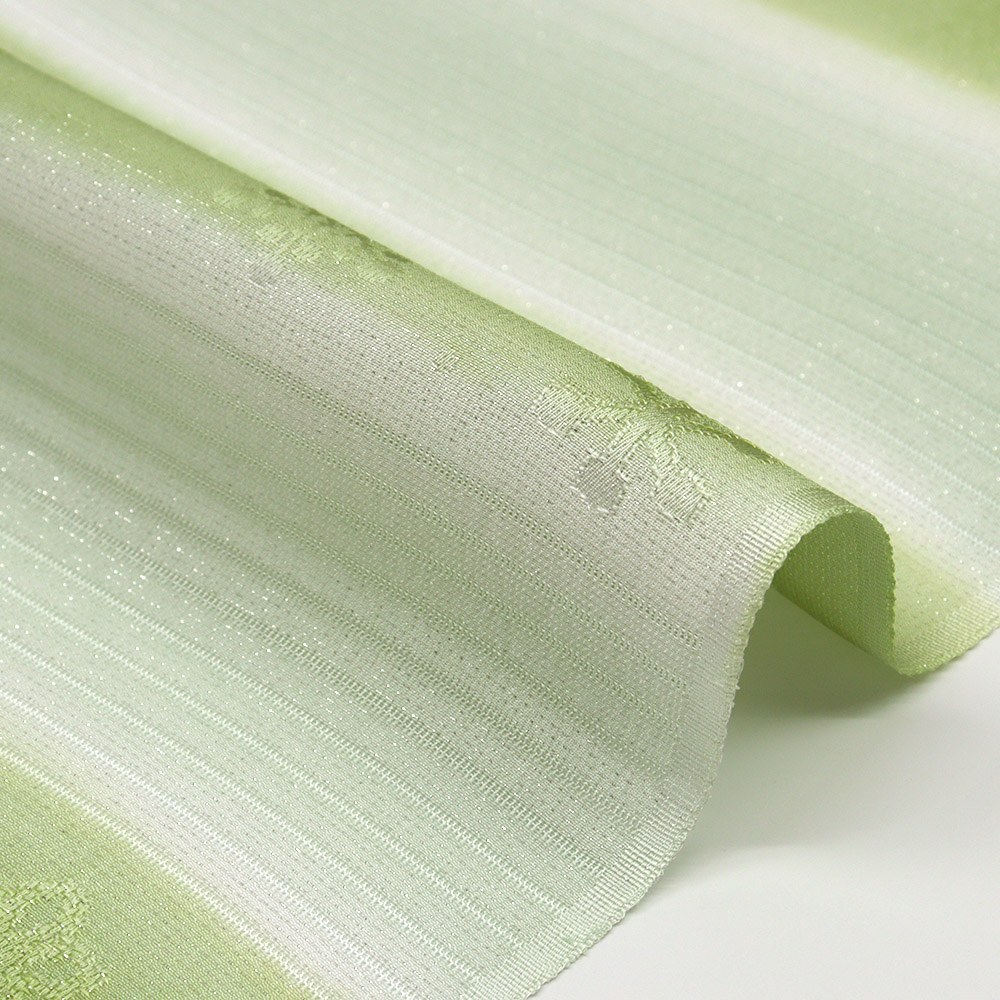 銀通し絽帯揚(雪結晶/段ぼかし)