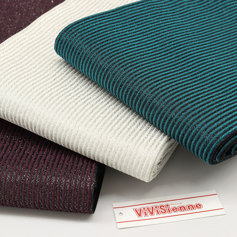 仕立て上がり小袋帯(ラメストライプ)