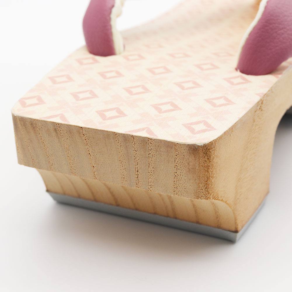 スクエア下駄(菱繋ぎ)『彩小径』