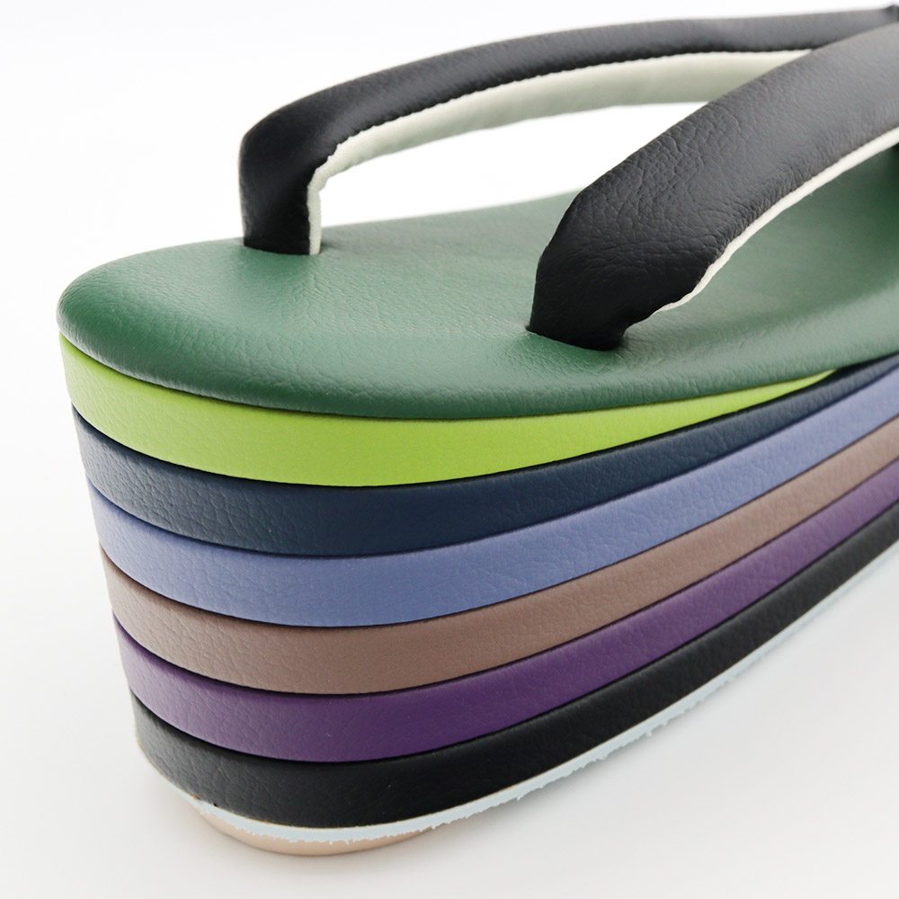 厚底草履(6段)『彩小径』