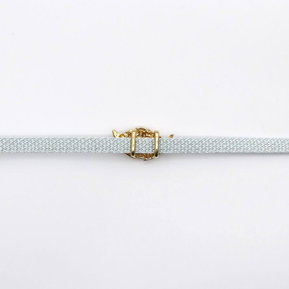 ラインストーン帯留(葉)『花しおり』【大原商店】