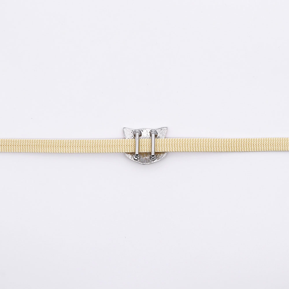 真鍮帯留(ネコの顔)