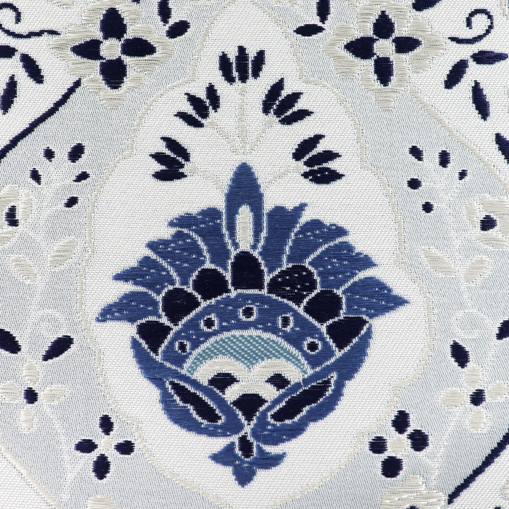 西陣袋帯（立涌更紗文）『本草木藍染』【山口美術織物】