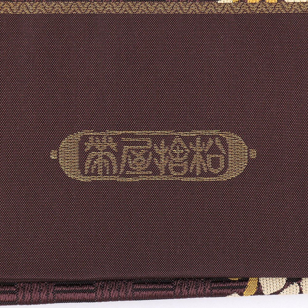 西陣袋帯『花扇紋』：茶【帯屋捨松】