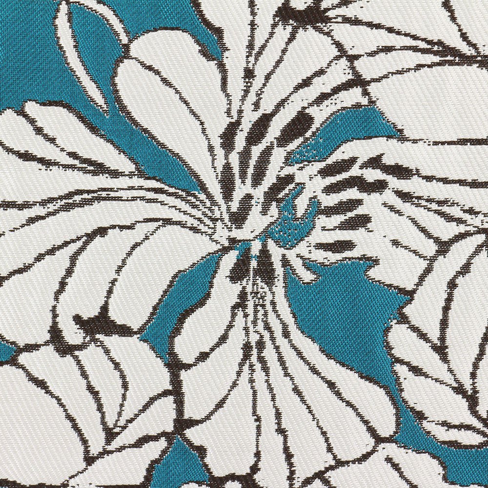 西陣袋帯（アールヌーヴォー）：白×青緑【大光織物】