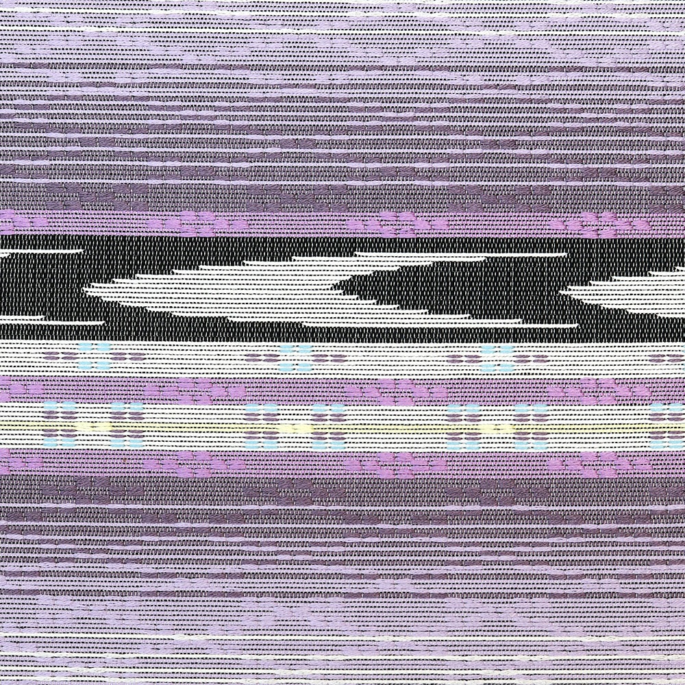 西陣花織九寸名古屋帯（チミヌカータ）：紫【大光織物】
