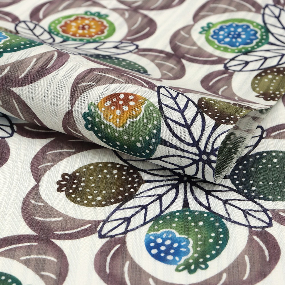 琉球紅型夏九寸名古屋帯(バンシルー)【城間栄市】