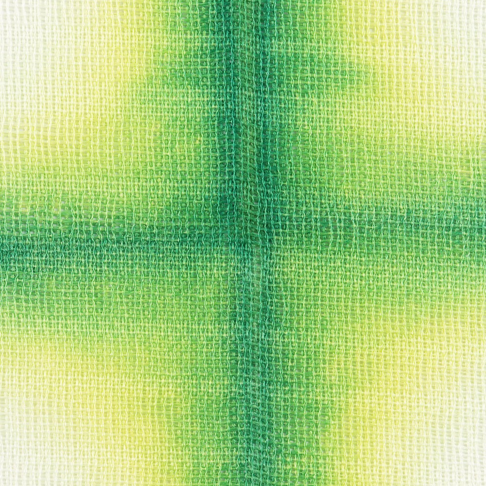 桐生絞り夏九寸名古屋帯(ぼかし格子)【泉織物】