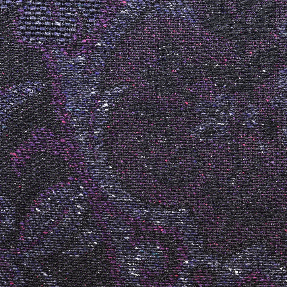 博多紋八寸名古屋帯（綟り織/更紗）：青紫【大倉織物】