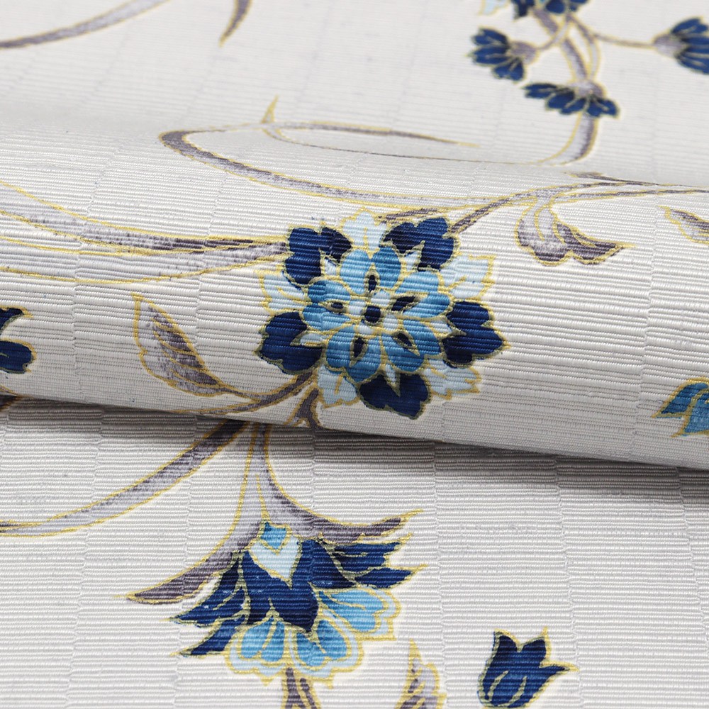 牛首八寸名古屋帯(花唐草)【白山工房×岡重】