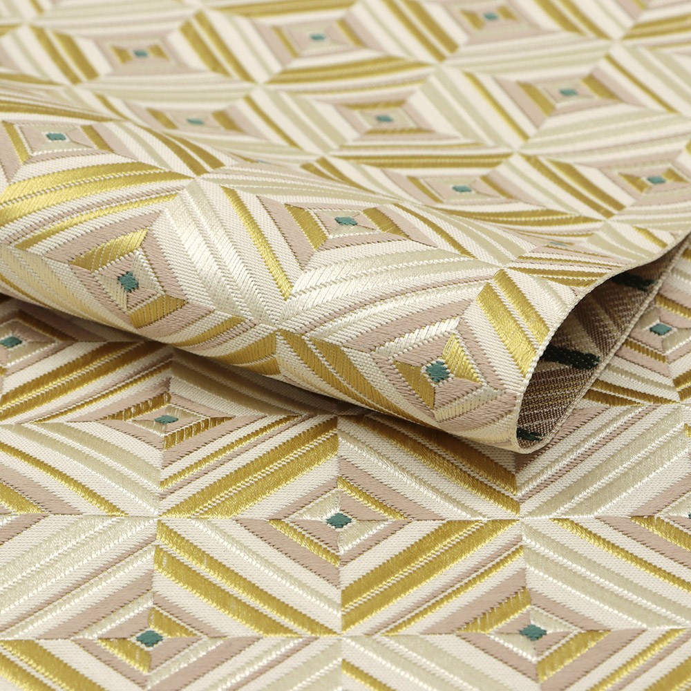 博多紋八寸名古屋帯(菱文)【松装織物】