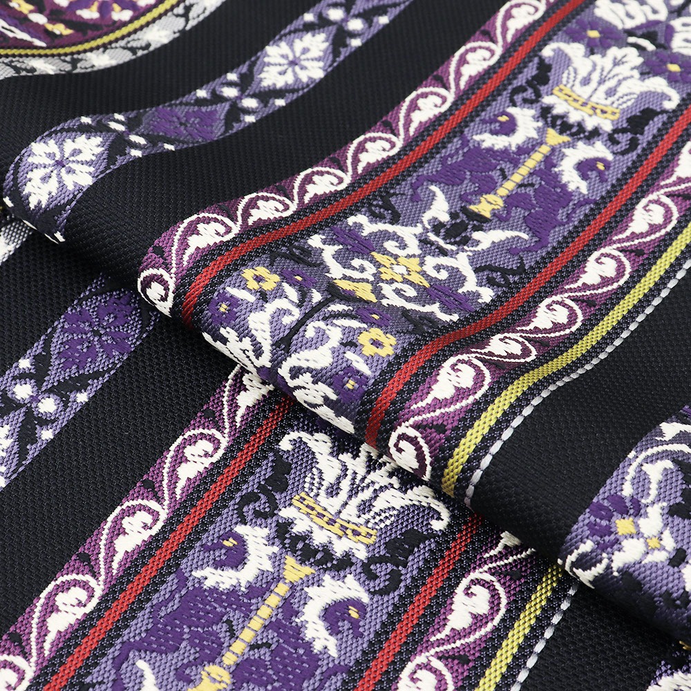 博多ななこ織八寸名古屋帯(華紋間道)【大倉織物】