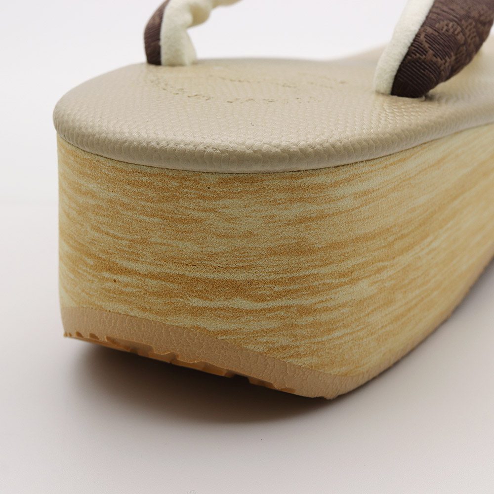 博多織カフェ草履(花唐草)【カレンブロッソ】