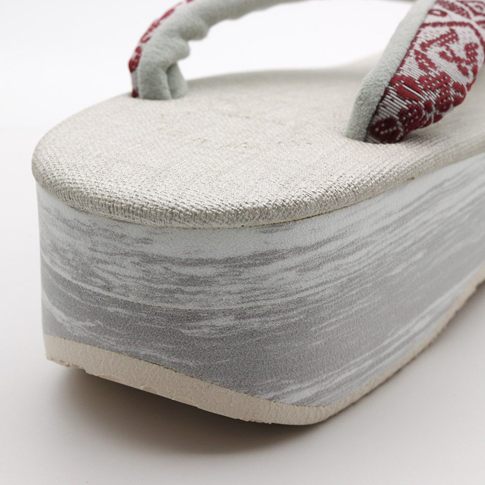 博多織カフェ草履(花菱七宝)【カレンブロッソ】