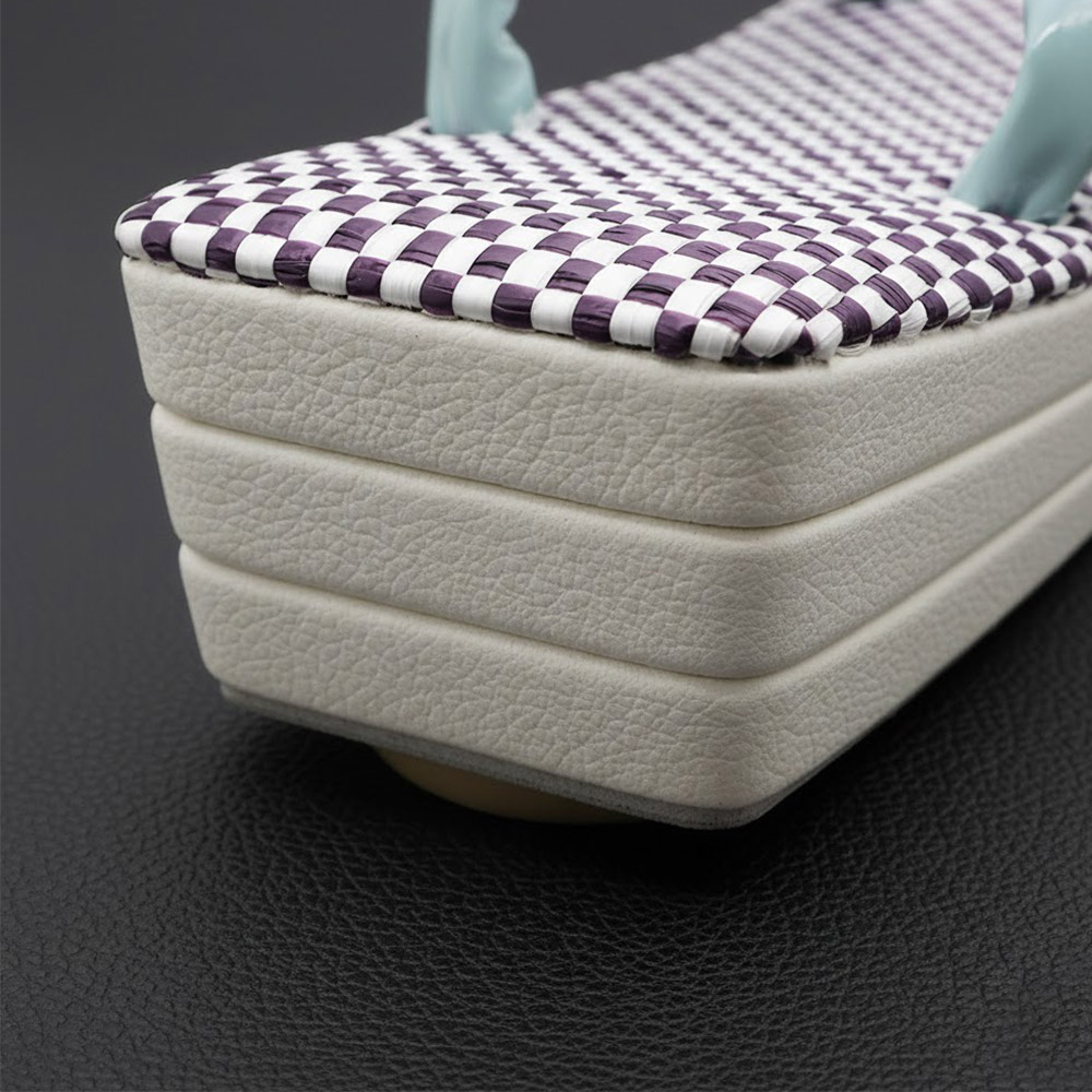 スクエア型草履【白梅】