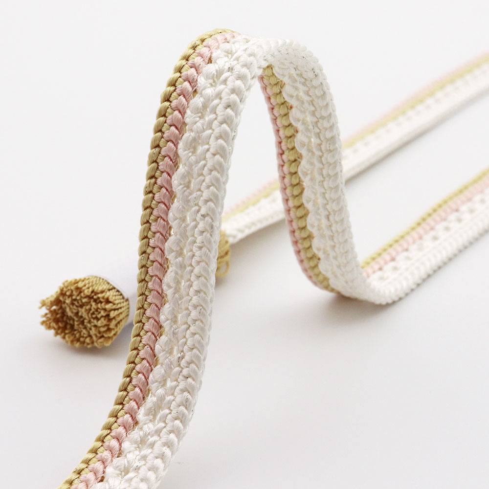 三本合わせレース組み帯締(片彩色)【加藤萬】