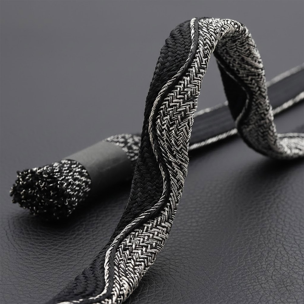 変わり貝の口組み撚り房帯締(よろけ)【京くみひも丸山】