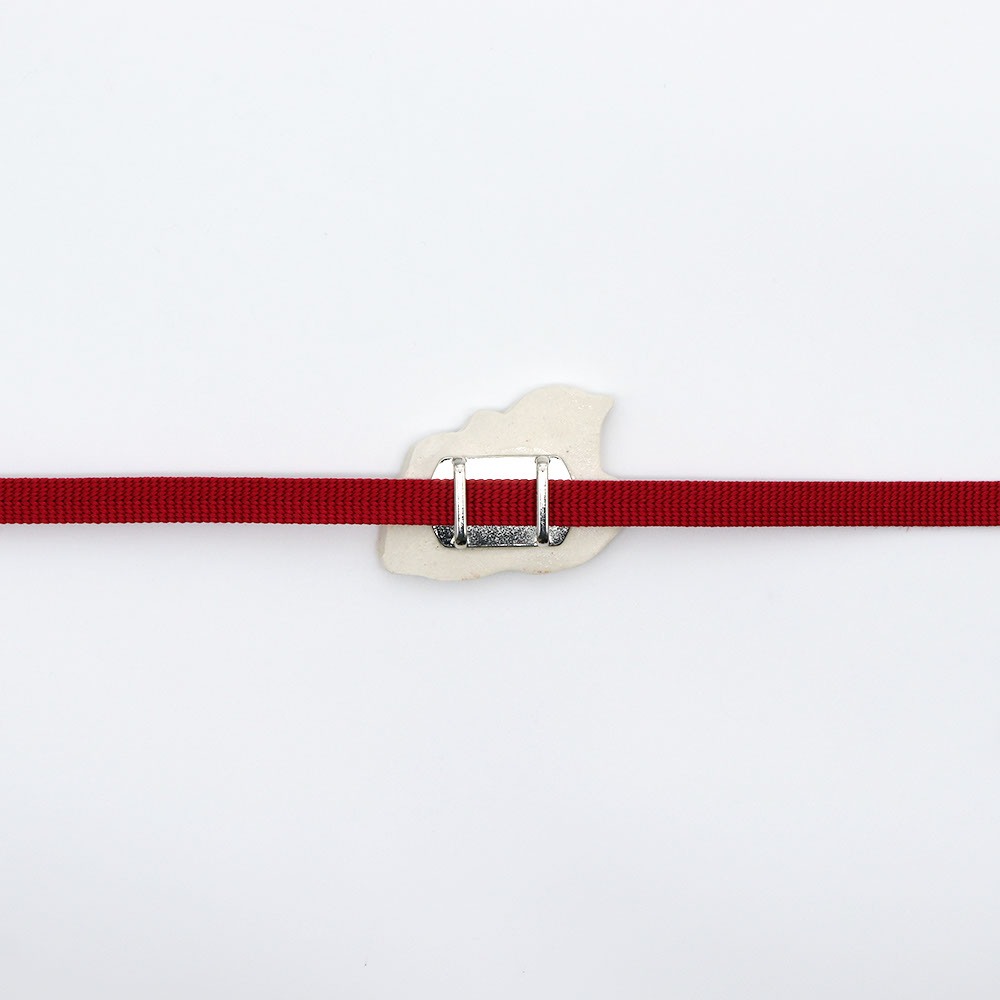 清水焼帯留(ルリビタキ)【馬籠静】