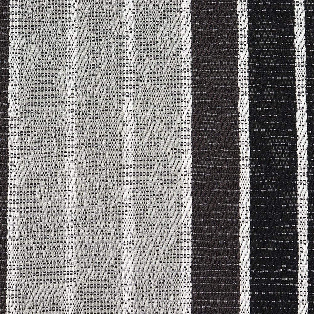 紋紗（棒縞/唐草）：黒×白『縞紋紗』