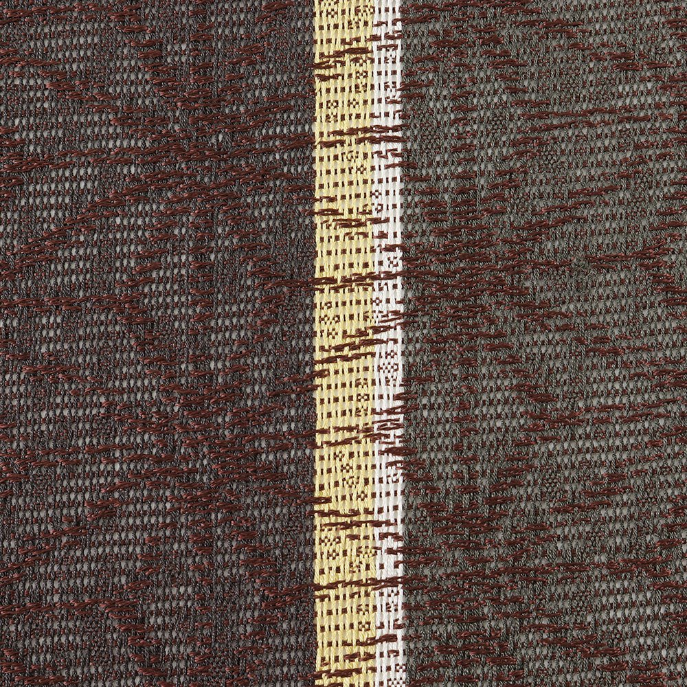 紋紗（一本縞/麻の葉）：茶×紫『縞紋紗』