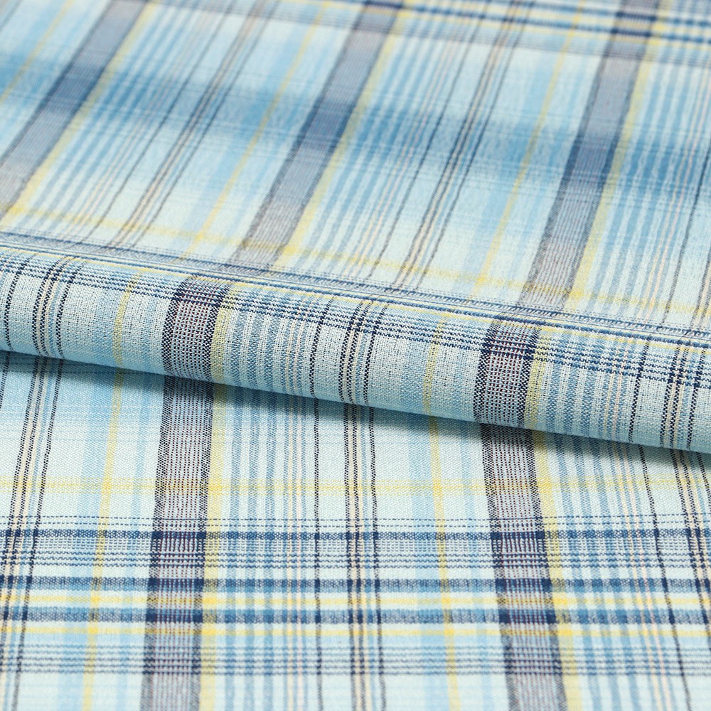 夏伊那紬(格子)【久保田織染】