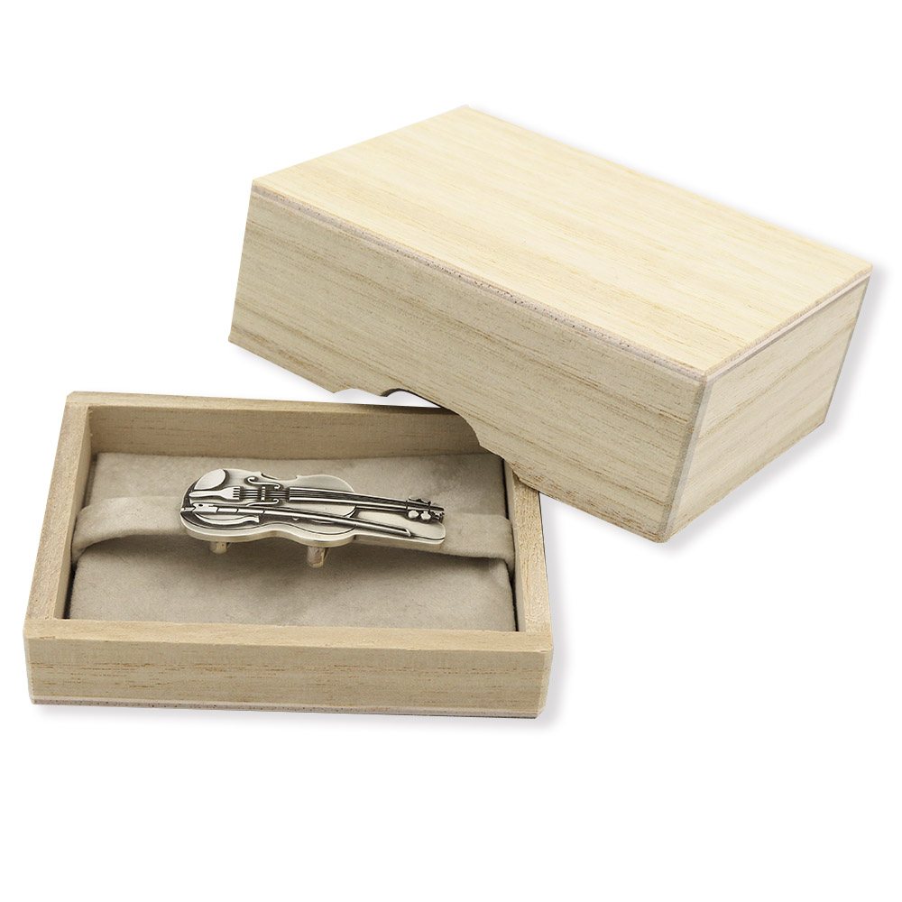 真鍮製帯留(バイオリン)【大原商店】