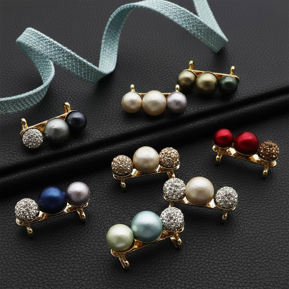 コットンパール帯留【いち利モールオリジナル】