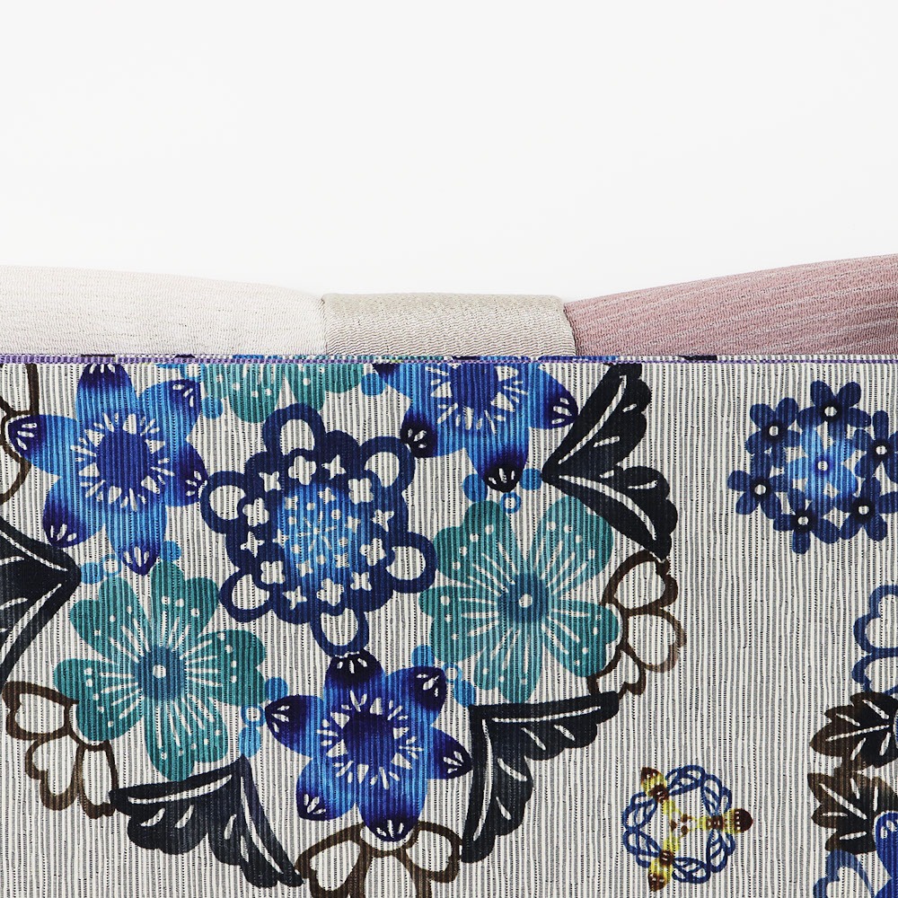 縦ぼかし帯揚(縞地紋)