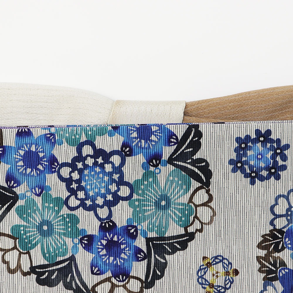 縦ぼかし帯揚(縞地紋)