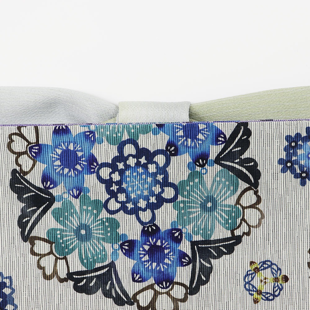 縦ぼかし帯揚(縞地紋)