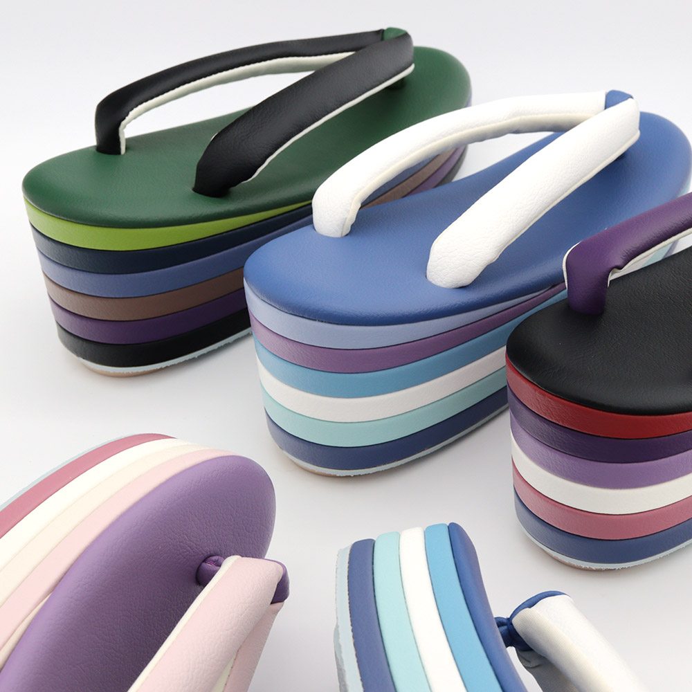 厚底草履(6段)『彩小径』