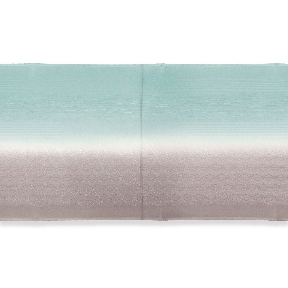 縦ぼかし帯揚 (麻の葉/縞地紋)