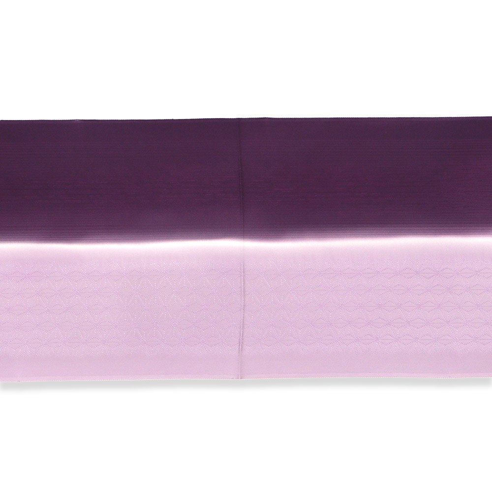 縦ぼかし帯揚 (麻の葉/縞地紋)