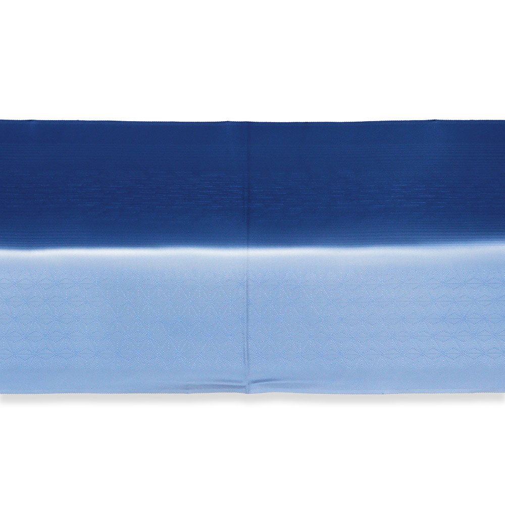 縦ぼかし帯揚 (麻の葉/縞地紋)