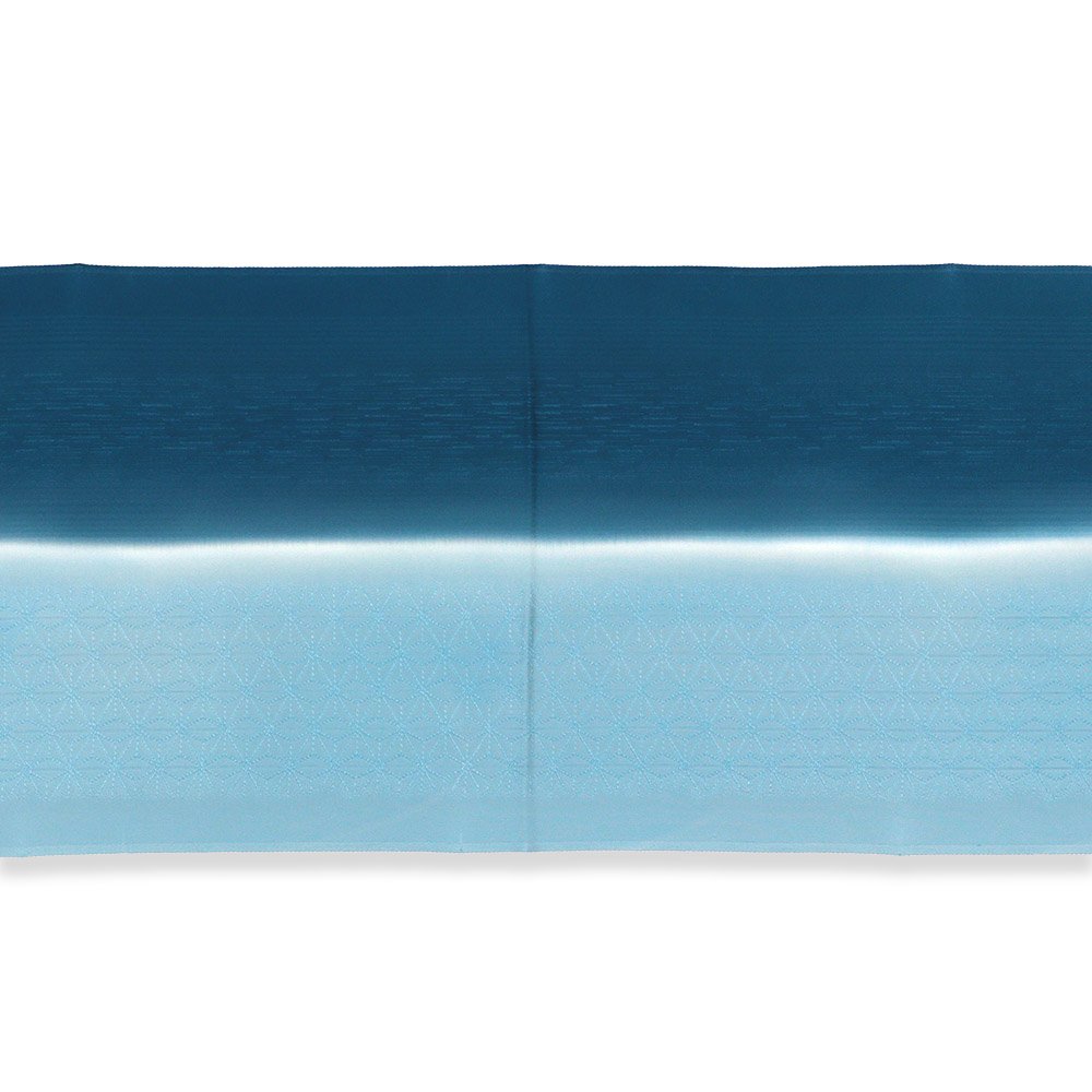 縦ぼかし帯揚 (麻の葉/縞地紋)