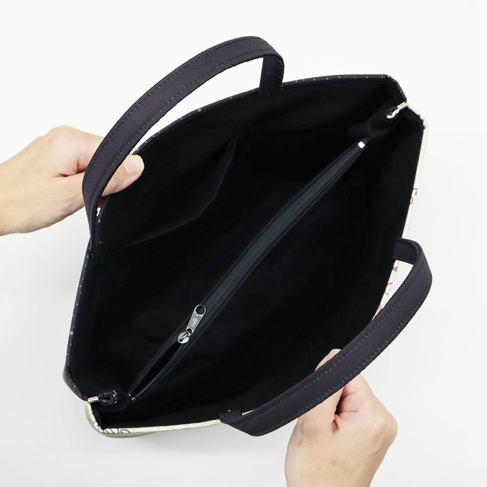 和装トートバッグ(花月と猫)【召しませ花】